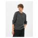 Koton Melted Sweater Slim Fit Textured Crew Neck Shoulder Detail