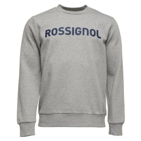 Rossignol LOGO SWEAT RN FL Pánska mikina, sivá, veľkosť