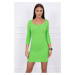 Dress with nap neckline light green