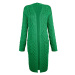 Pletený kabát zo zmesi mierne chlpatých vlákien MONA Zelená