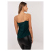 Tmavozelený elegantný top s retiazkami LK-TP-508592-1.99-dark green