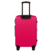 TMAVORUŽOVÁ SADA 4 KUFROV TR059, LUGGAGE 4 SETS (L, M, S, XS) WINGS, ROSE RED