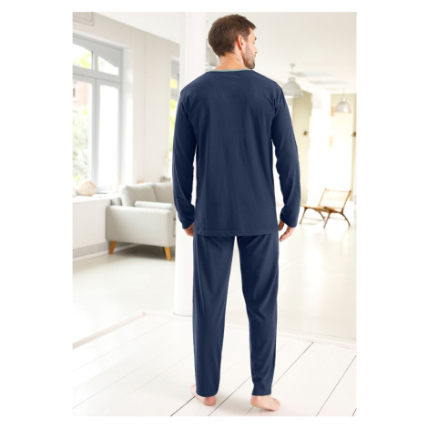 Pyžamové nohavice jednofarebné, námornícka modrá Blancheporte