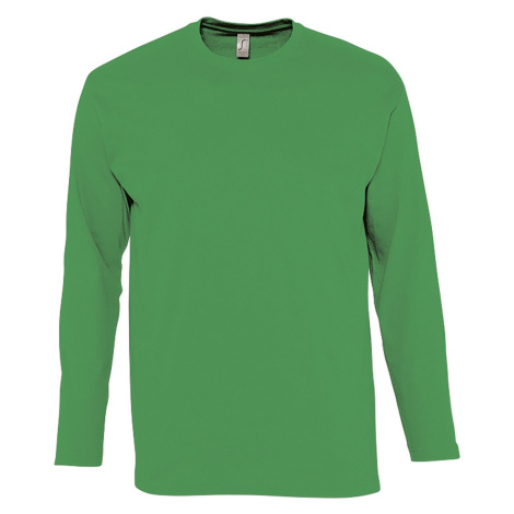 SOĽS Monarch Pánske tričko s dlhým rukávom SL11420 Zelená