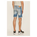 Guess Jeans - Rifľové krátke nohavice
