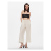 Max Mara Leisure Culottes nohavice Brama 2416131048 Écru Relaxed Fit