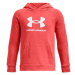 Under Armour RIVAL FLEECE BL HOODIE Chlapčenská mikina, červená, veľkosť