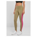 Women's Color Block Khaki/Light Purple Leggings