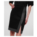 Sukňa Karl Lagerfeld Rhinestone Knit Skirt Čierna