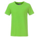 James & Nicholson Klasické chlapčenské tričko z biobavlny 8008B - Limetkovo zelená
