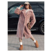 Women's winter coat LUXERII long fur pink Dstreet