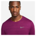 Nike DRI-FIT MILER Pánske bežecké tričko, vínová, veľkosť