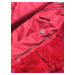 Červená dámska bunda parka s kožušinou (5M762-270)