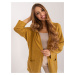 Dark yellow women's hooded cardigan