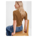Hnedé dievčenská tričko s krátkym rukávom GAP