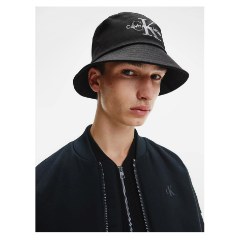 Čierny pánsky klobúk s potlačou Calvin Klein