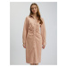 Orsay Light pink women's sheath dress in suede finish - Women