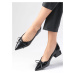 Mio Gusto Beatrix Black Patent Leather Short Heels Women's Shoes