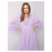 Dámske fialové čipkované šaty