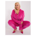 Fuchsia-sized velvet set plus made of Michell viscose