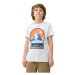 Chlapčenské turistické tričko s krátkym rukávom 4F JUNIOR TSHIRT-4FJWSS24TTSHM1132-10S-WHITE