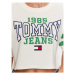 Tommy Jeans Tričko College DW0DW16150 Biela Oversize