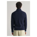 SVETER GANT STRUCTURED COTTON HALF ZIP EVENING BLUE