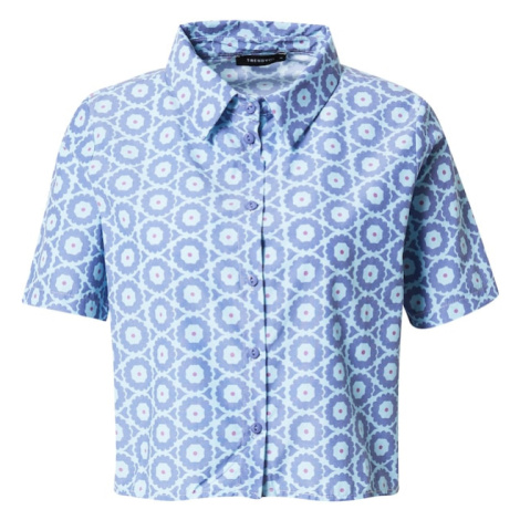 Trendyol Blúzka  azúrová / modrá denim / cyklaménová