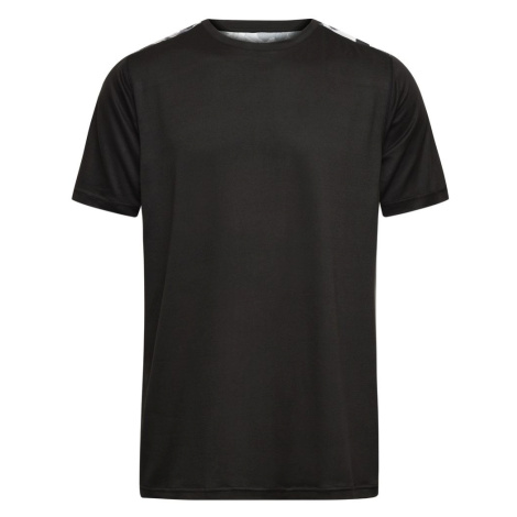 James & Nicholson Pánske športové tričko JN524 - Čierna / čierno potlačená
