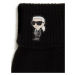 Karl Lagerfeld Prstové rukavice  čierna / biela
