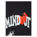 Mindout Tričko Unisex Heart Čierna Oversize