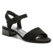 Jana 8-28260-20 čierne dámske sandále na podpätku šírka H