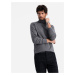 Ombre One color men's knitted turtleneck with viscose - grey melange