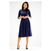 Awama Woman's Dress A620 Navy Blue