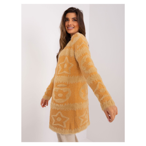Camel sweater with patterns