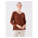 LC Waikiki V-Neck Plain Long Sleeve Women's Blouse