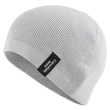 Calvin Klein RELAXED BEANIE Unisexová zimná čiapka, sivá, veľkosť