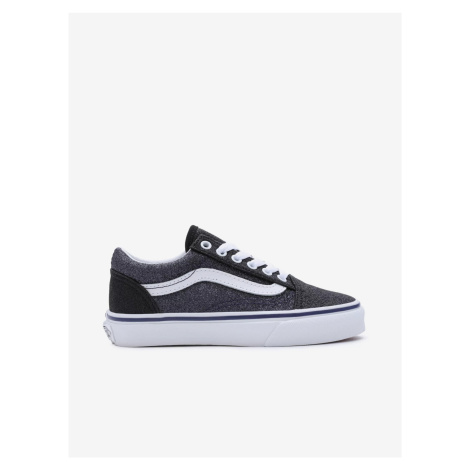 Modro-čierne dievčenskú tenisky VANS Old Skool