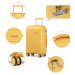 Žltý prémiový plastový kufor s TSA zámkom &quot;Solid&quot; - veľ. M, L