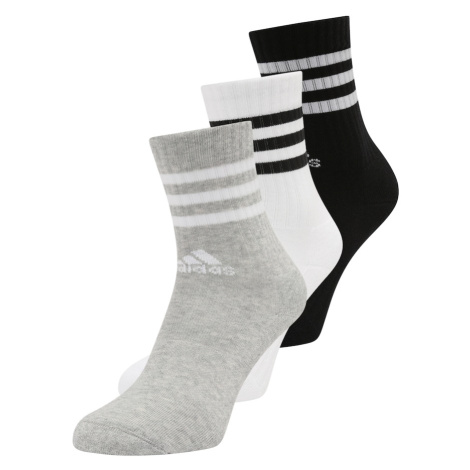 ADIDAS SPORTSWEAR Športové ponožky '3-Stripes'  sivá melírovaná / čierna / biela