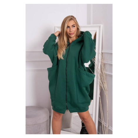 Oversize insulated sweatshirt dark green