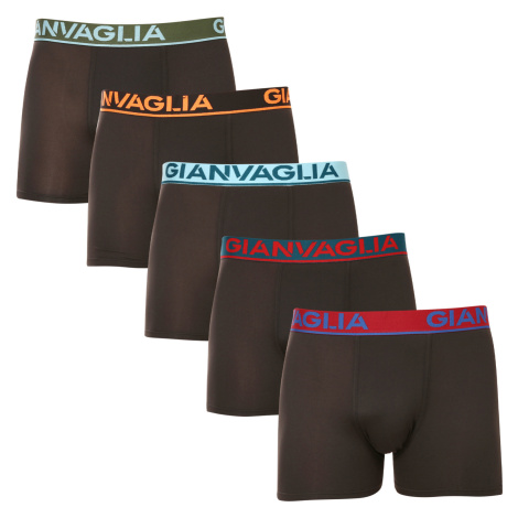 5PACK pánske boxerky Gianvaglia čierne (GVG-5010)