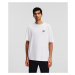 Tričko Karl Lagerfeld Autograph Linen Blend T-Shirt White