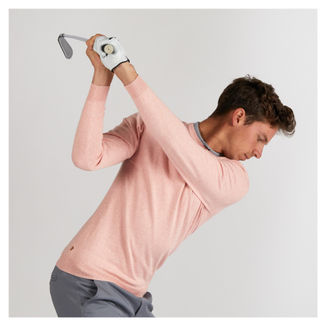 Pánsky golfový pulóver ružový INESIS