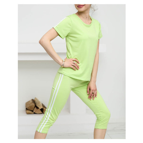 Resti Neon green women's sports tracksuit set - Clothing