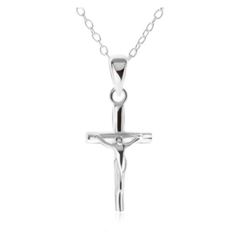 Retiazka a prívesok Ježiša na kríži - náhrdelník zo striebra 925