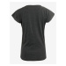 Čierne dámske tričko s potlačou ALPINE PRE UDAWA