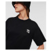 Šaty Karl Lagerfeld Ikonik 2.0 Patch T-Shirt Dress Black