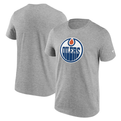 Edmonton Oilers pánske tričko Primary Logo Graphic Sport Gray Heather