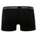 JACK & JONES Boxerky  čierna / biela